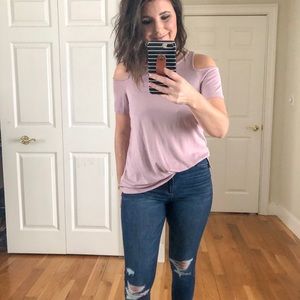 ✨3 for $20 | Mauve Cold Shoulder Top✨
